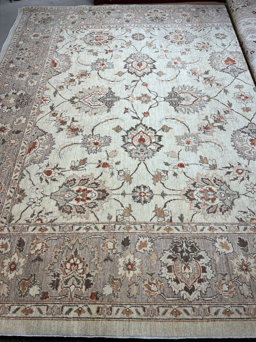 9x12 Chobi Ivory/Beige Ghazni Wool