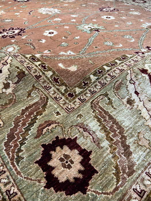 Chobi 8x10 Rose/Green Ghazni Wool