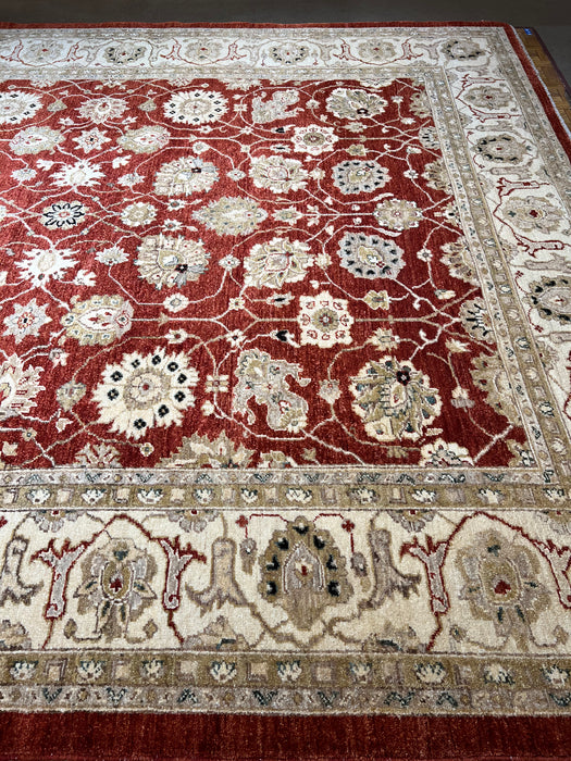 Chobi 8x10 Rust/Ivory Ghazni Wool