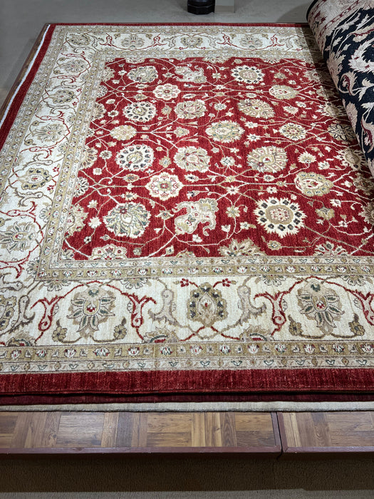 Chobi 10x14 Red/Ivory Ghazni Wool