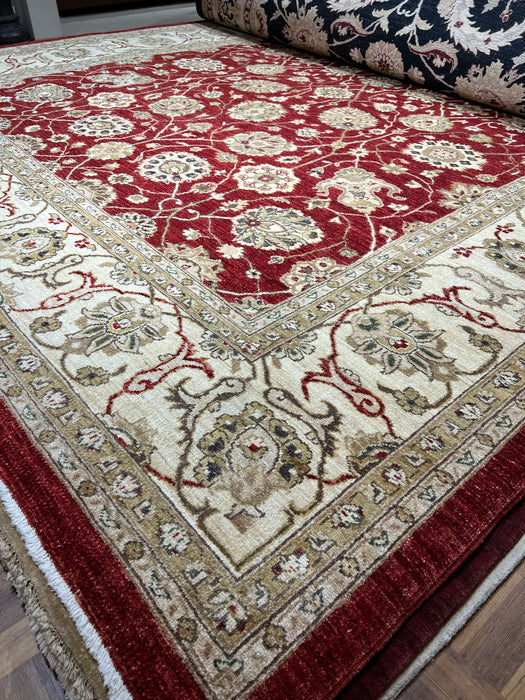 Chobi 10x14 Red/Ivory Ghazni Wool