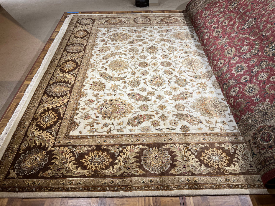 Grand 10x14 Premiere Ivory/Brown Wool