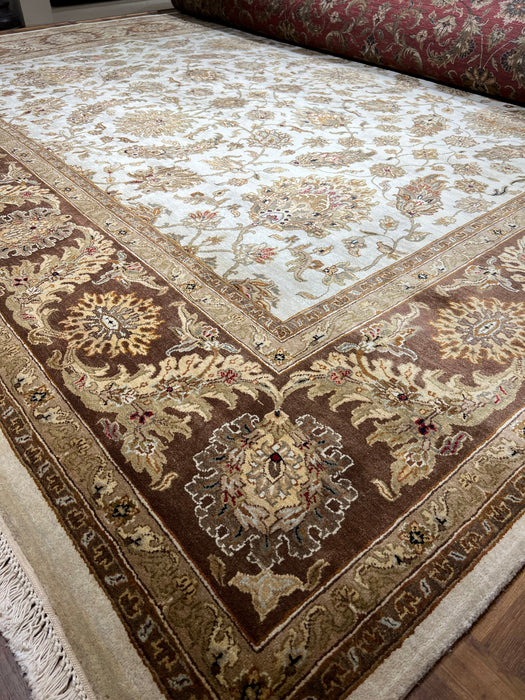 Grand 10x14 Premiere Ivory/Brown Wool