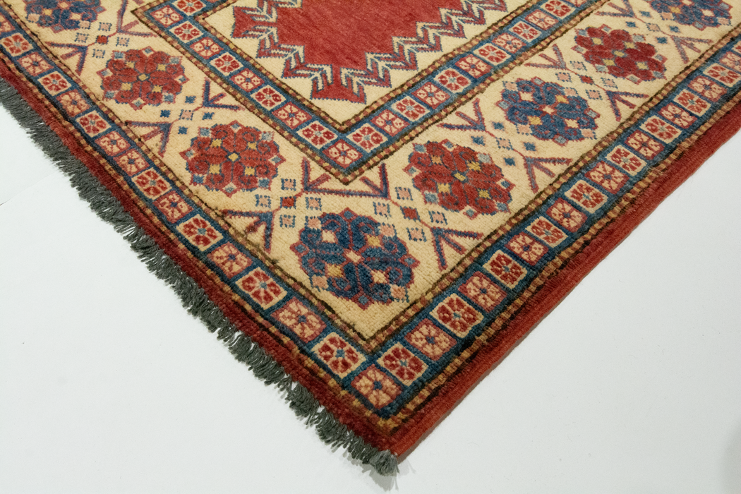 Kazak 2.05x10 Feet Red/Blue Wool Runner