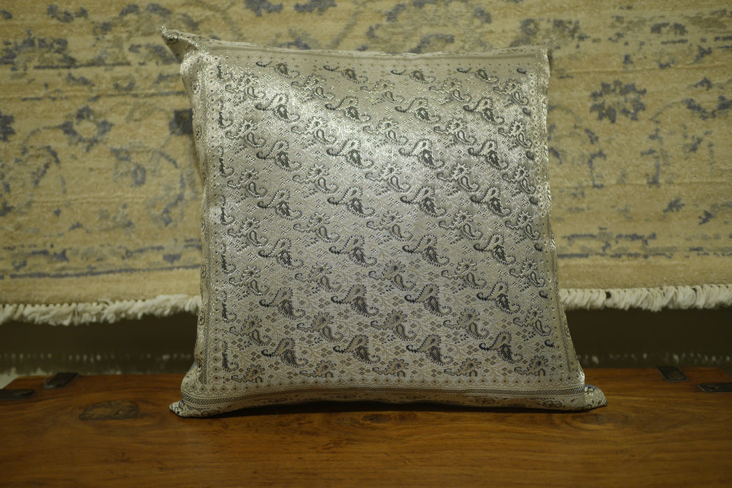 Silver Polyester Cushion