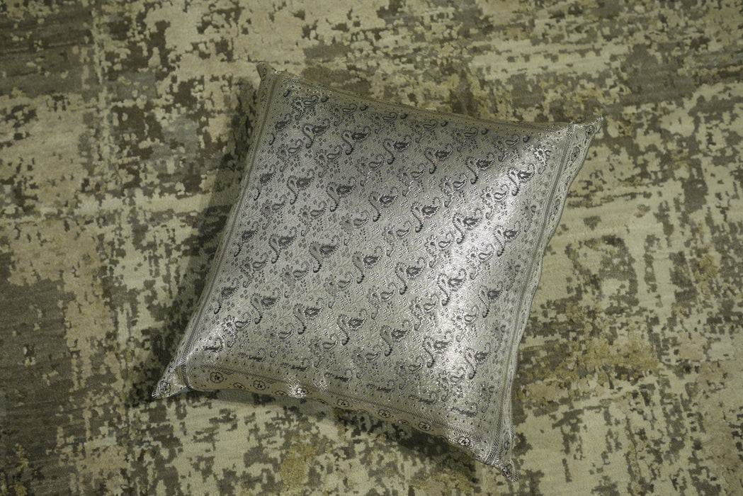 Silver Polyester Cushion