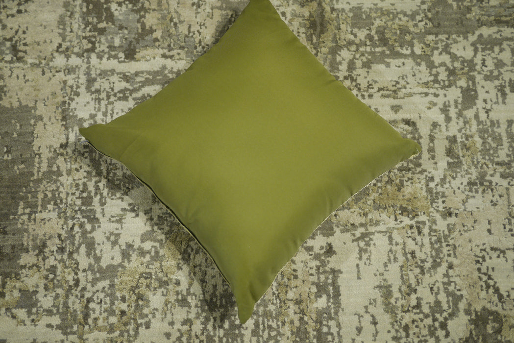 Sage Green/Gold Polyester Cushion