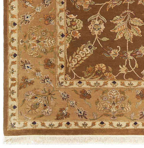 9x12 Reflections Brown/Gold Wool and Silk Embossed A